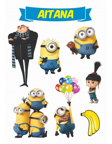 Papel de azúcar figuras Minions