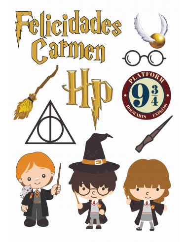 Papel de azúcar figuras Harry Potter