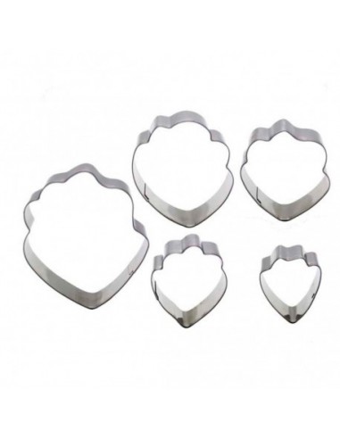 Set de 5 cortadores peonias