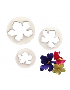 Set de 3 cortadores flores hawaianas