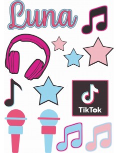 Papel de azúcar figuras Tik Tok