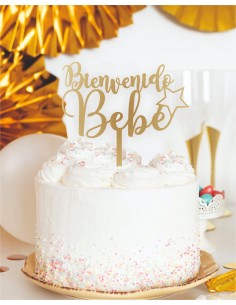 Topper tarta Bienvenido bebé
