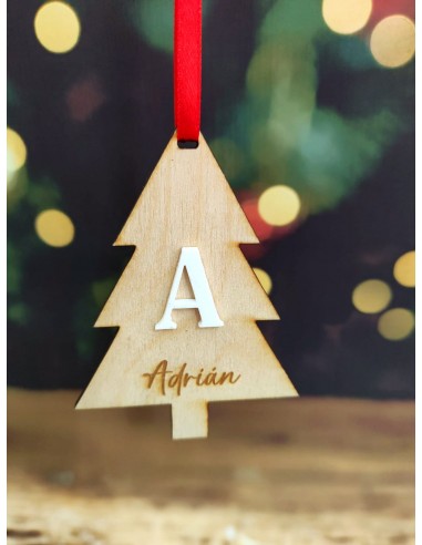 Adorno Abeto personalizado inicial