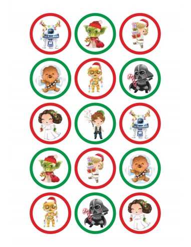 Papel de azúcar Star Wars Navidad