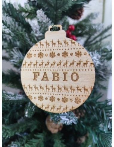 Bola Árbol Navidad personalizada textura navideña