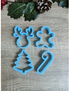Set 4 Mini Cortadores Navidad