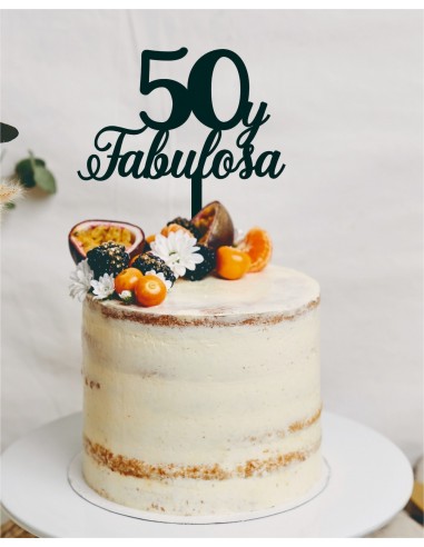 Topper tarta Edad y Fabulosa