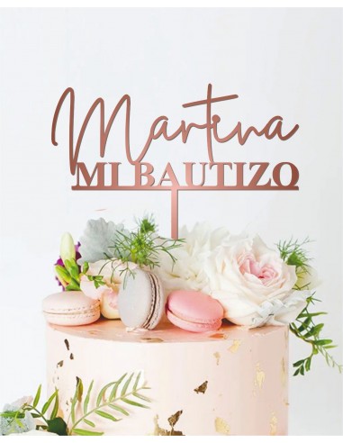 Topper tarta Nombre Mi Bautizo
