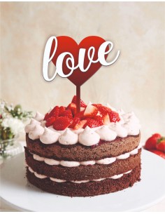 Topper Corazón Love dos colores