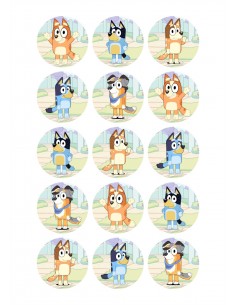 Papel de azúcar Bluey para galletas