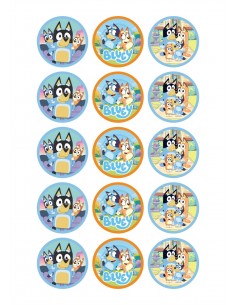Papel de azúcar para galletas Bluey