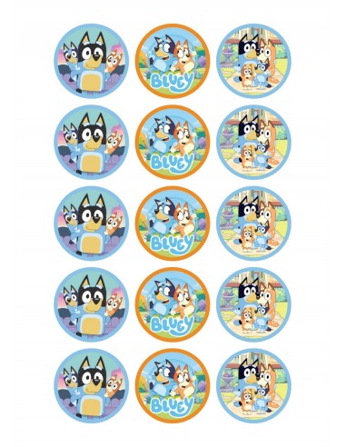 Papel de azúcar para galletas Bluey