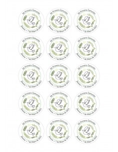 Papel de azúcar Comunión paloma para galletas