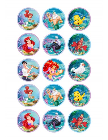 Papel de azúcar Sirenita para galletas