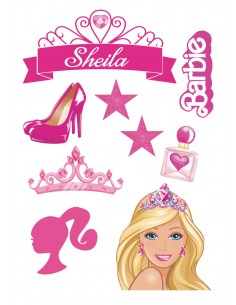Papel de azúcar figuras Barbie