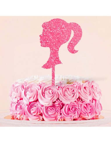 Topper tarta silueta Barbie