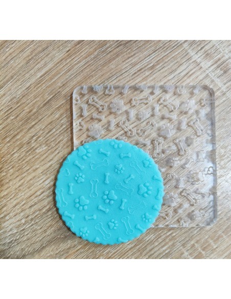 Sello para galletas textura Huesos y Huellas