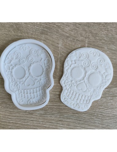 Cortador Calavera Mexicana con marcador
