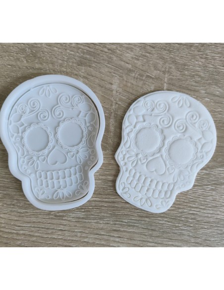 Cortador Calavera Mexicana con marcador