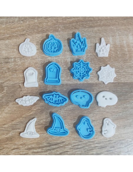 8 Mini Cortadores con marcador Halloween