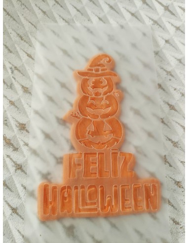 Cortador con stencil Torre Calabazas Feliz Halloween