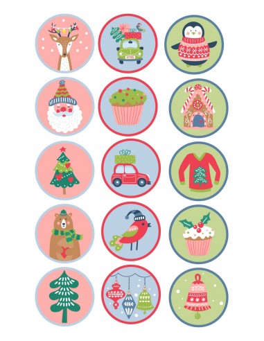 Papel de azúcar Navidad