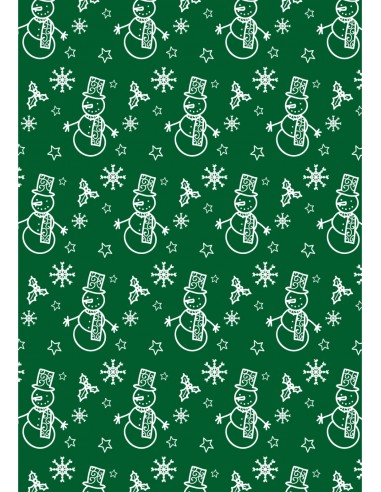 Chocotransfer verde muñecos de nieve