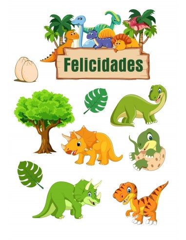Papel comestible figuras dinos