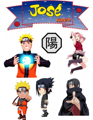 Papel comestible figuras Naruto