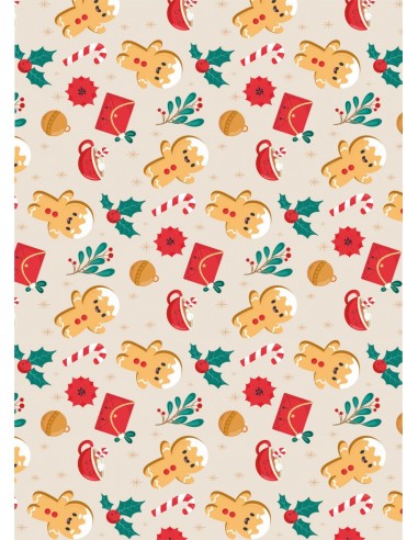 Papel comestible Gingerbread Navideño