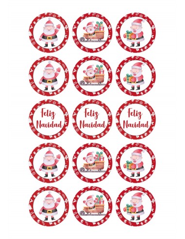 Papel comestible Santa para galletas