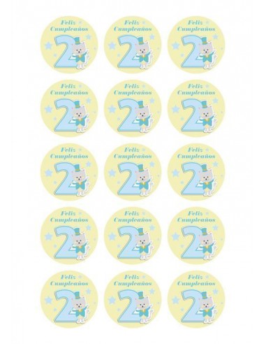 Papel de azúcar cumpleaños