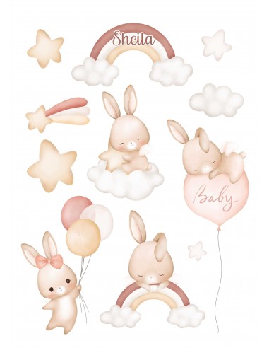 Papel comestible figuras Conejitos