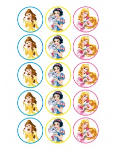 Papel de azúcar princesas para galletas