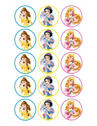 Papel de azúcar princesas para galletas