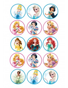 Papel de azúcar princesas variadas