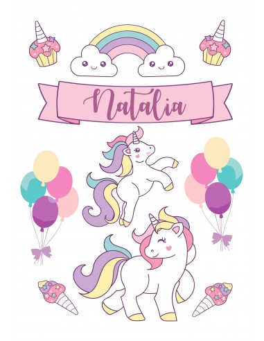 Papel de azúcar figuras Unicornio