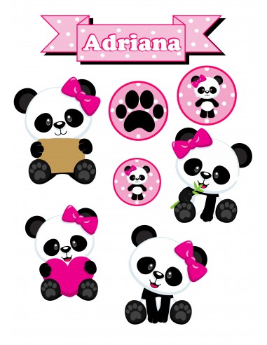 Papel de azúcar figuras Osita Panda