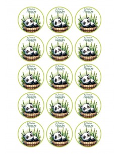 Papel comestible de bautizo Osito Panda