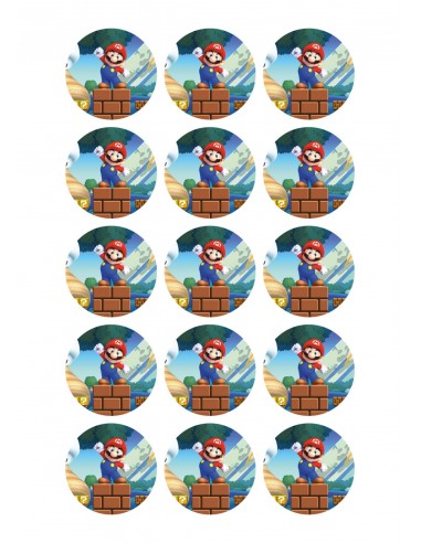 Papel de azúcar Super Mario Bros para galletas