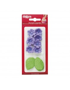 Flores de azúcar lilas
