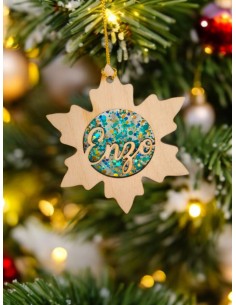 Copo Navidad personalizado con confeti 2