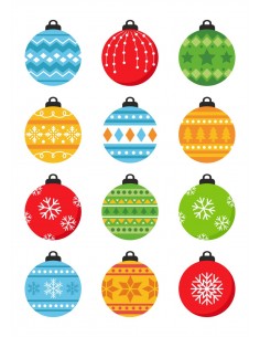 Papel comestible Bolas de Navidad