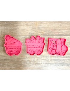 Set Cortadores + marcadores Tren Navideño 2