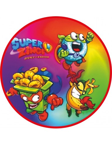 Papel de azúcar tarta Superzings