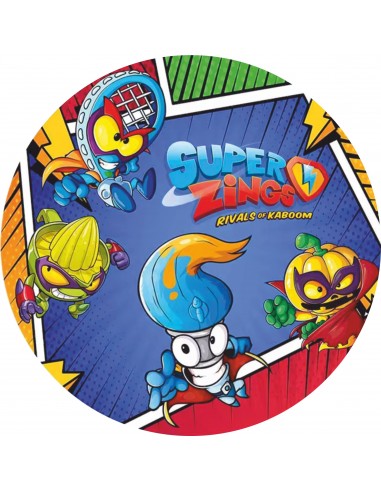 Papel de azúcar personajes Superzings para tarta