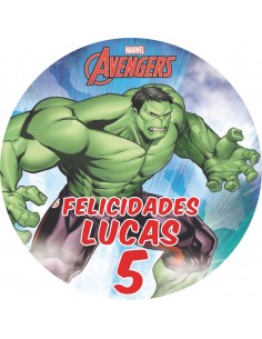 Papel de azúcar Hulk personalizado