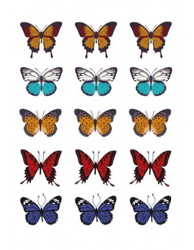 Papel de azúcar mariposas
