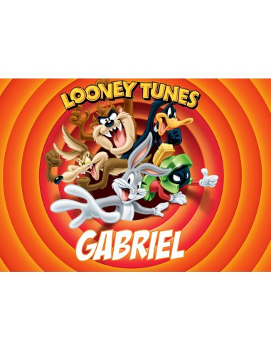 Papel de Azúcar Looney Tunes Rectangular