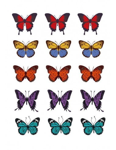 Papel de azúcar mariposas
